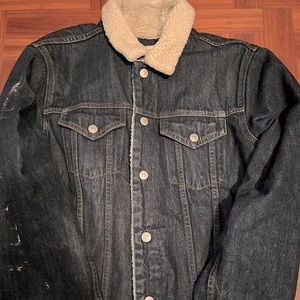 Gap 1969 Mens Dark Jeans Sherpa Jacket